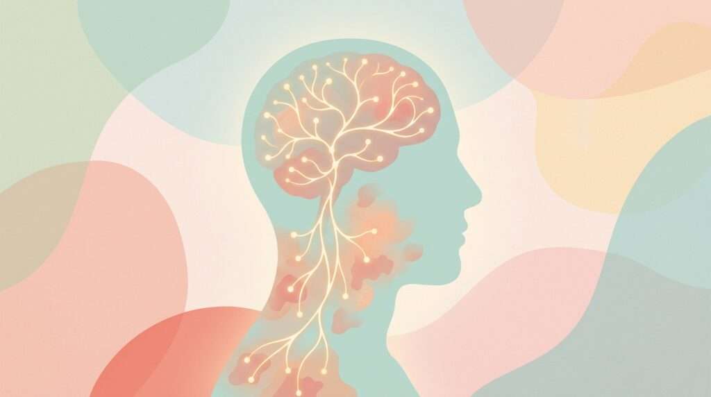 아토피 피부염과 ADHD의 보이지 않는 연결고리를 표현한 감성적인 일러스트